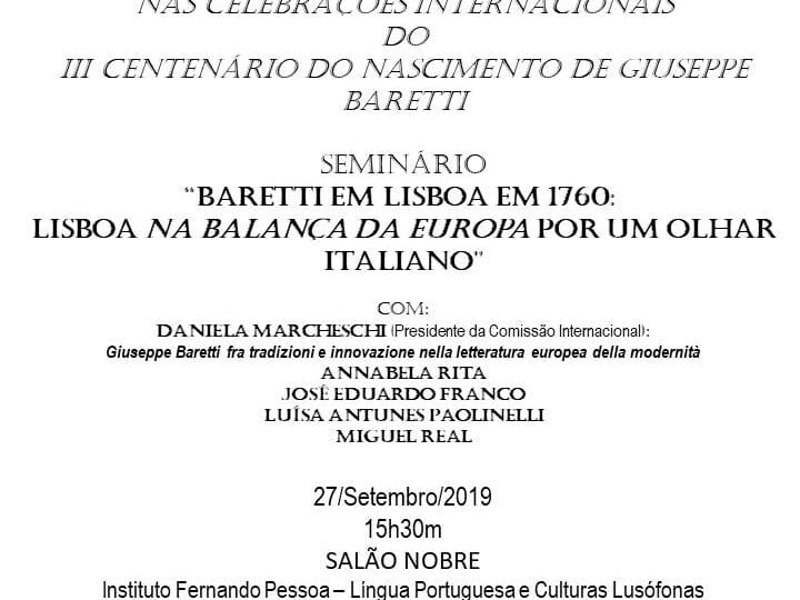 Baretti Lisboa em 1760